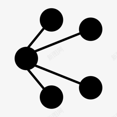 链式分子共享网络分子图标图标