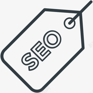 搜索引擎优化标签搜索引擎优化和互联网营销线图标图标