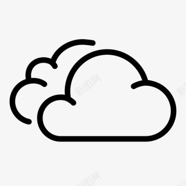 层云云积云雨图标图标