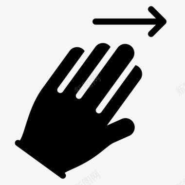 四个手指向右滑动向右滑动组合图标图标