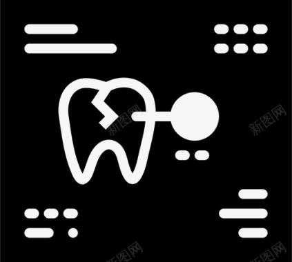 陨洞牙科记录x射线牙齿图标图标