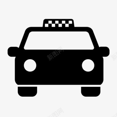 公共交通标识出租车汽车公共交通图标图标