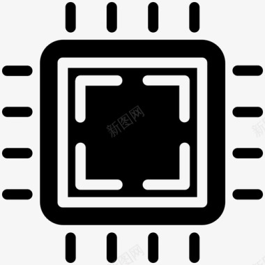 硬盘微芯片处理器芯片主板图标图标