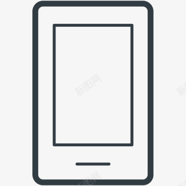 智能手机购物线图标图标