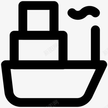 货船轮船装运图标图标
