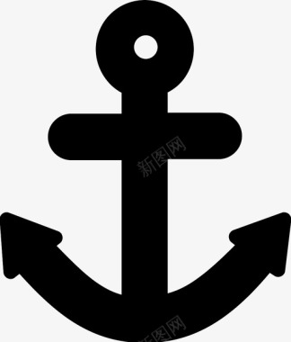 卡通船锚船船长图标图标