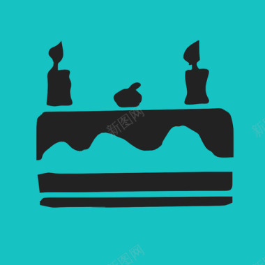 生日快乐蛋糕蛋糕和蜡烛hbd图标图标