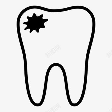 刷牙齿蛀牙牙医洞图标图标