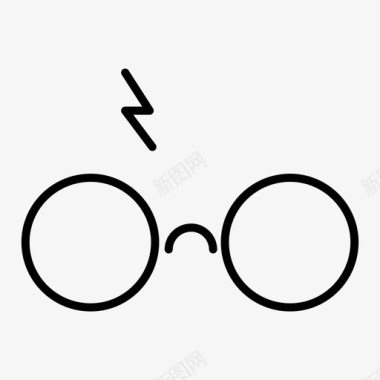 哈利波特眼镜巫师眼镜魔法眼镜图标图标