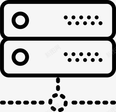 人的基本轮廓连接的网络相同的服务器网络图标图标