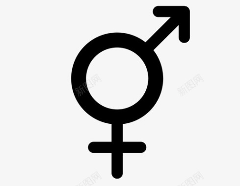 女人标志符号bigender女性身份图标图标