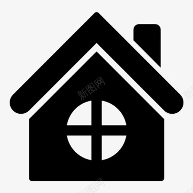 黑色房子房子小房子房地产图标图标