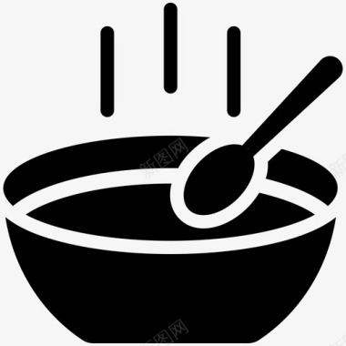 毛肚汤汤蔬菜汤碗图标图标