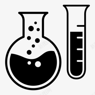 壁挂镜试管科学管实验室图标图标