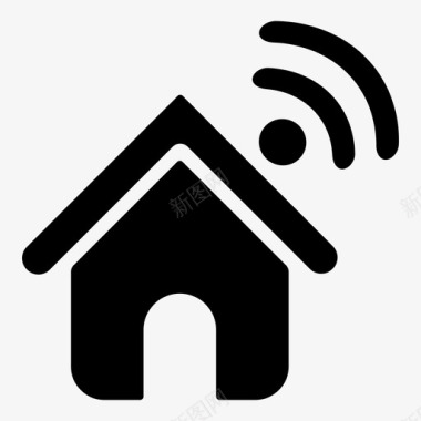 WiFi无线连接wifi住宅连接家庭图标图标
