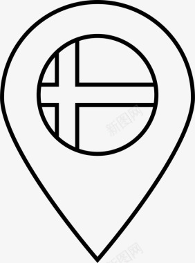 瑞典国旗振动智能手机图标图标