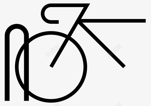 自行车架自行车整理器锁位图标图标