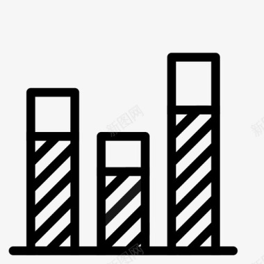柱状图报表总体图标图标