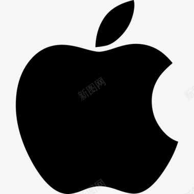 苹果黑色有咬洞的标志酷酷图标图标