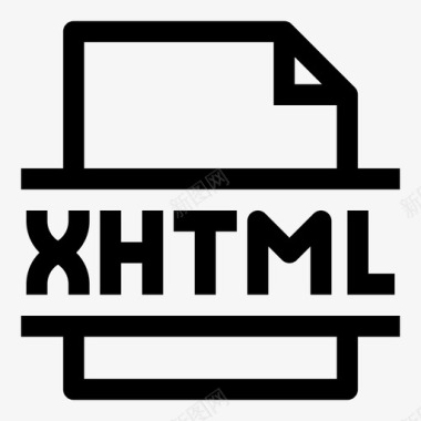 HTML的扩展xhtml文件文档xml图标图标