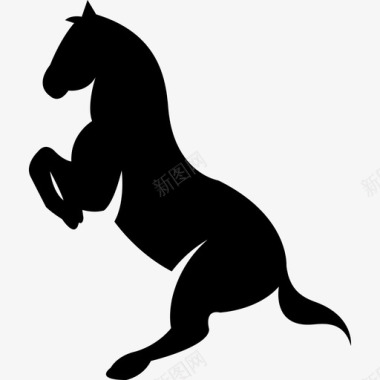 赛马站立姿势动物马2图标图标
