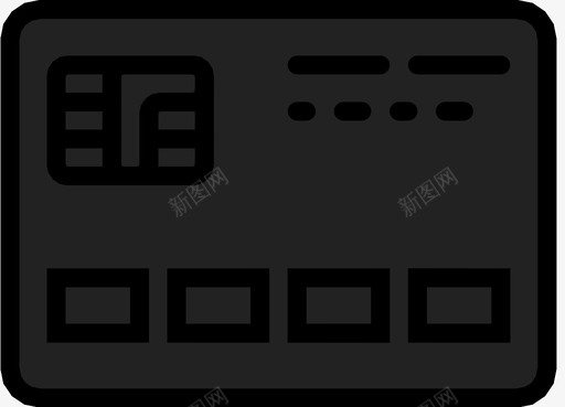 老旧风格信用卡纸张邮政图标图标