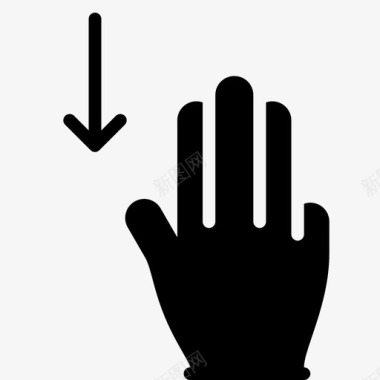 三个手指向下滑动平板电脑向下滑动图标图标