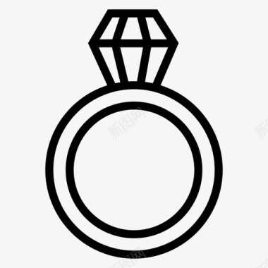 女性戒指配件钻石图标图标
