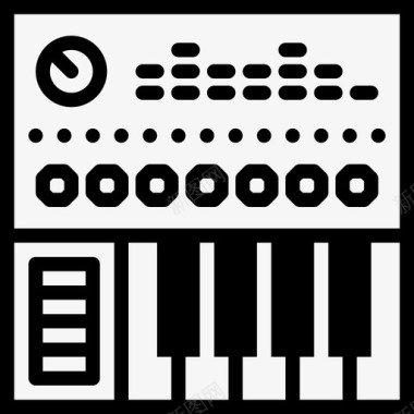 钢琴线框数字循环控制器计算器钢琴图标图标