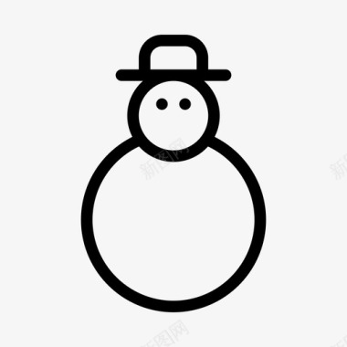 雪人建筑胡萝卜图标图标