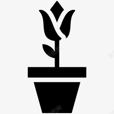 郁金香荷兰花小植物图标图标