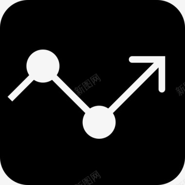 信贷海报线图增长预测展示材料图标图标