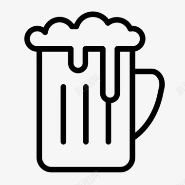 啤酒品脱一杯啤酒图标图标