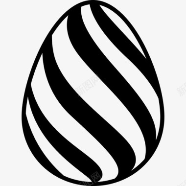 带条纹的复活节彩蛋复活节彩蛋图标图标