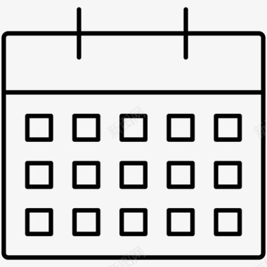 组织框架空白日历外壳潜力图标图标