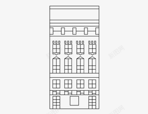 欧洲天主教斯德哥尔摩大厦欧洲建筑详细建筑图标图标