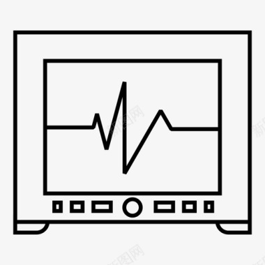 血管心脏监护仪疼痛医院图标图标