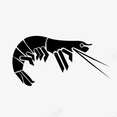 虾甲壳类美味图标图标