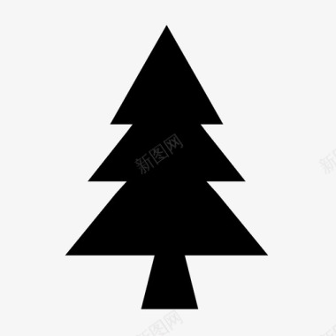 冷杉松树圣诞树冷杉图标图标