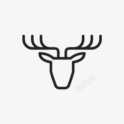 淘气精灵驯鹿圣诞精灵图标高清图片