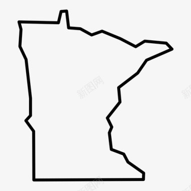 明尼苏达州蜿蜒曲折北部图标图标