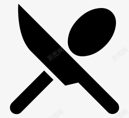采购产品刀和勺子刀子和勺子餐具图标图标