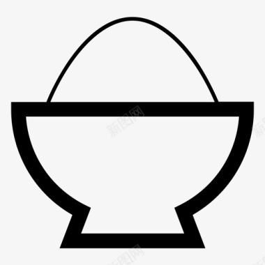 饭碗煮软的面条碗图标图标
