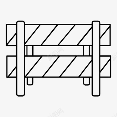 坚固围栏障碍物在建技术图标图标