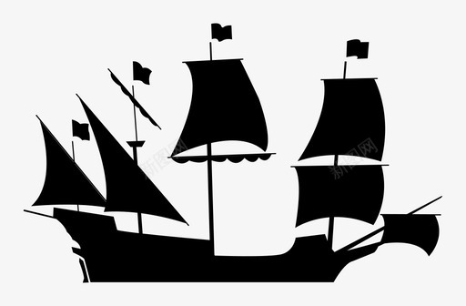 帆船船只图标图标