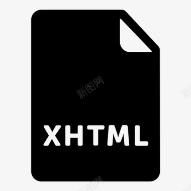 HTML的扩展xhtml文件200个文件扩展名图标图标