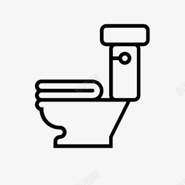 洗手间标志厕所拿着它马桶图标图标
