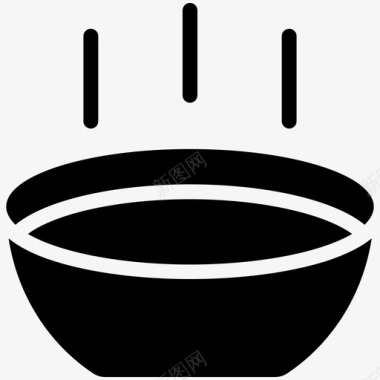 液体流淌汤汤碗饭图标图标