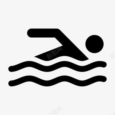 漂浮导航页游泳者游泳池面条水上安全图标图标