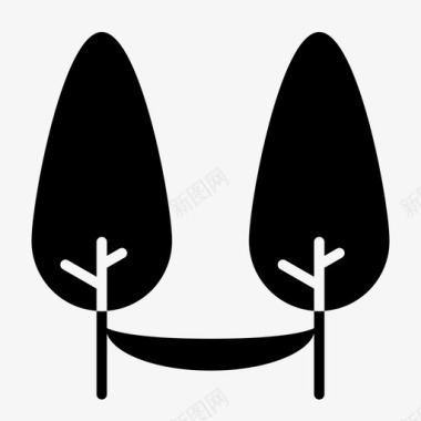 宁静小村吊床野营花园床图标图标